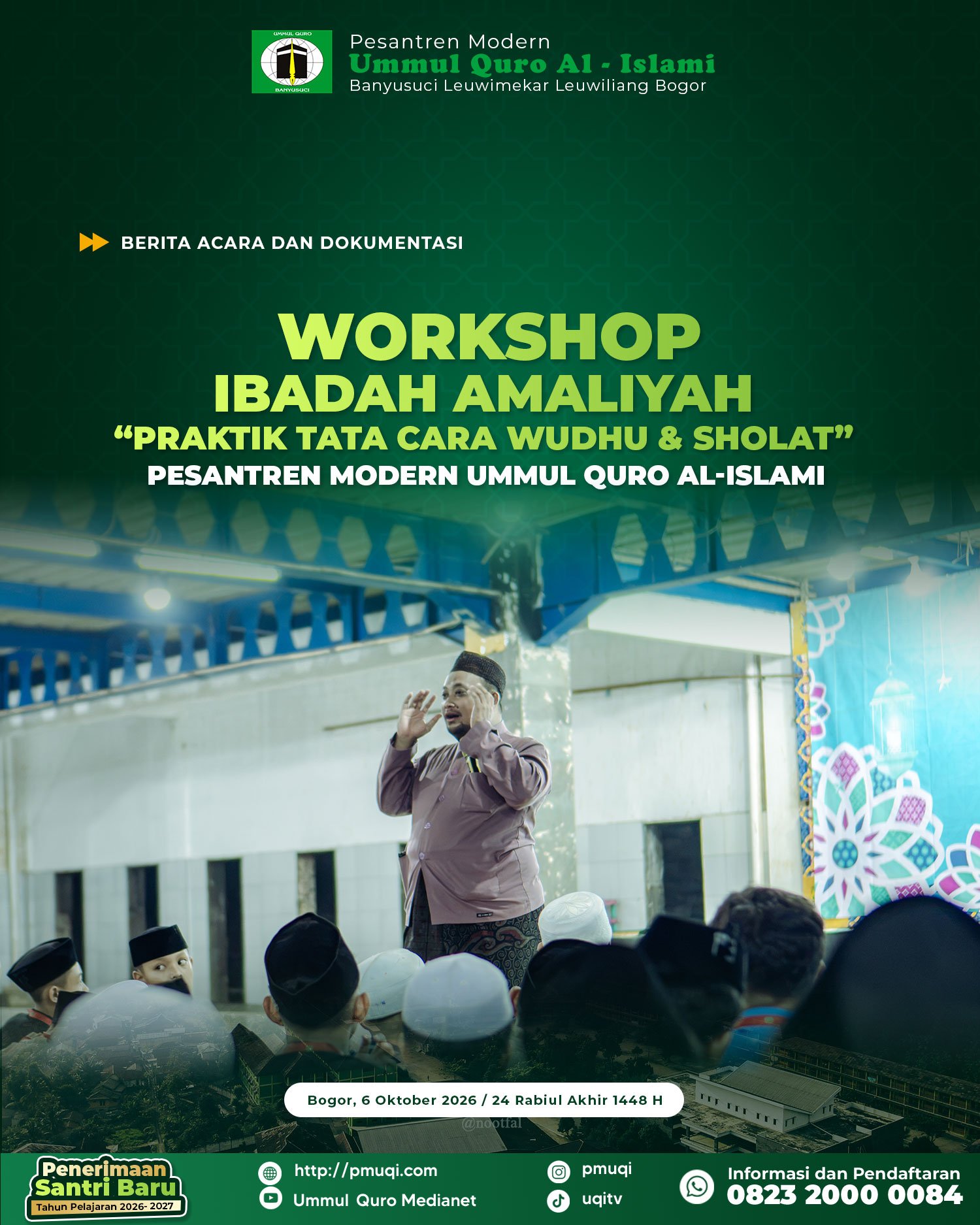 Workshop Ibadah Amaliyah Bekali Santriwati dengan Pemahaman Tata Cara Wudu